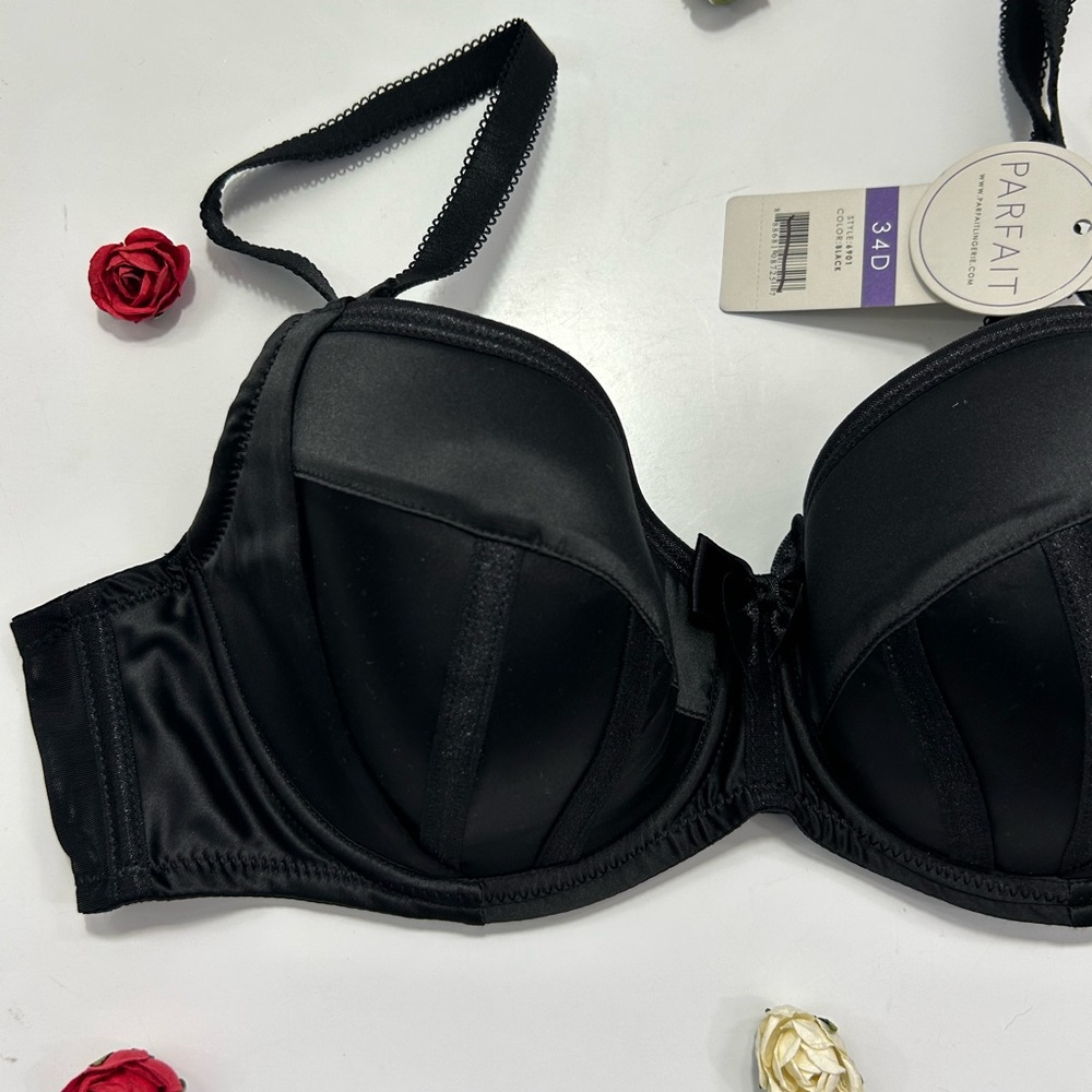 Parfait Black Charlotte Padded Underwire Bra 34D NWT